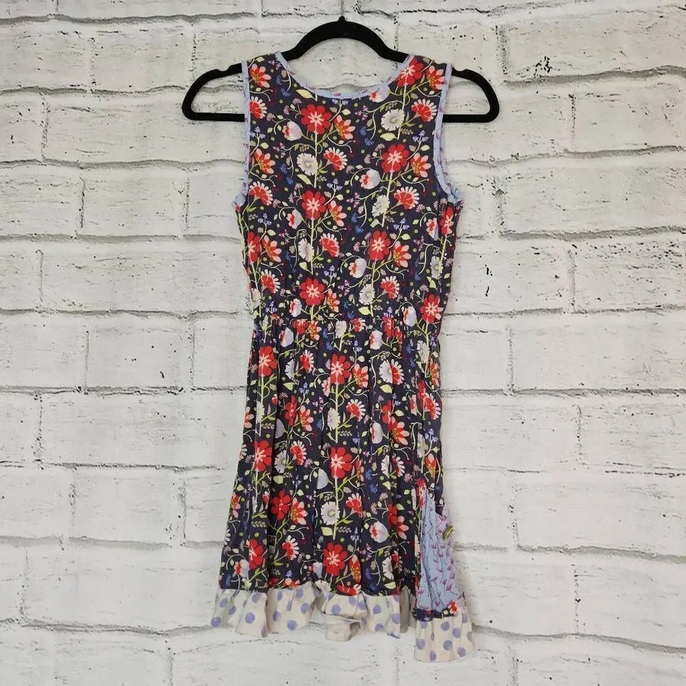 Matilda Jane 435 Floral Sleeveless Fit & Flare Dress Multicolor Size 14 Rayon